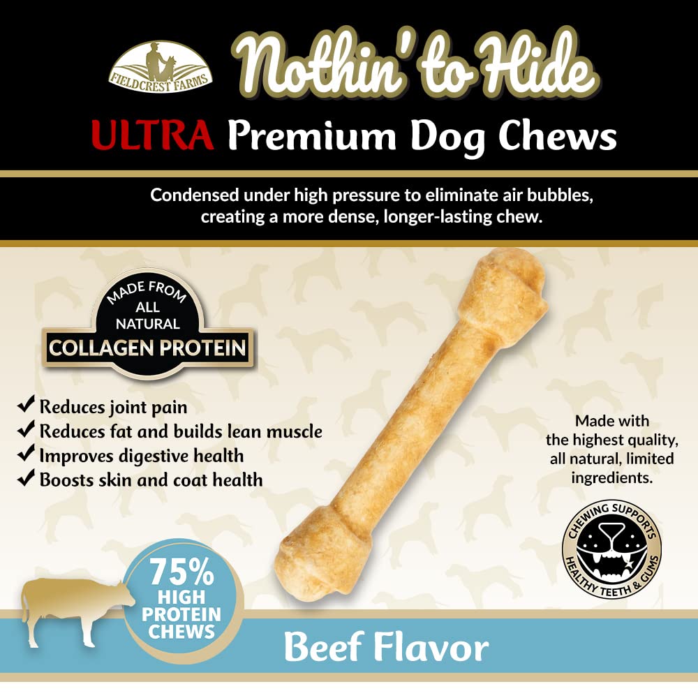 Fieldcrest Farms Nothing to Hide knotted bone closeup shows durable, digestible chew