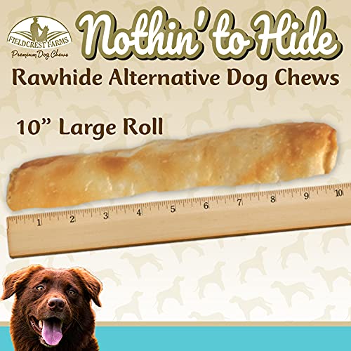 Fieldcrest Farms Nothing to Hide beef large-chew image 2, highlighting digestible, rawhide-free chews.