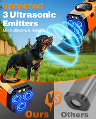 Fihuxoz dog bark deterrent LED flashlight provides visibility during night walks