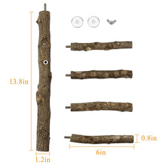 Filhome parrot perch wood closeup grip highlights natural texture for secure perching