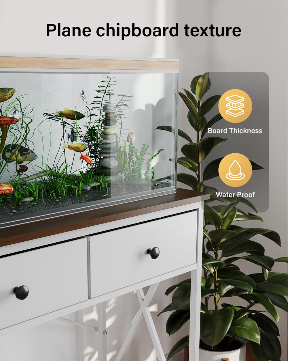 FILKO fish tank stand adjustable feet keep the tank level