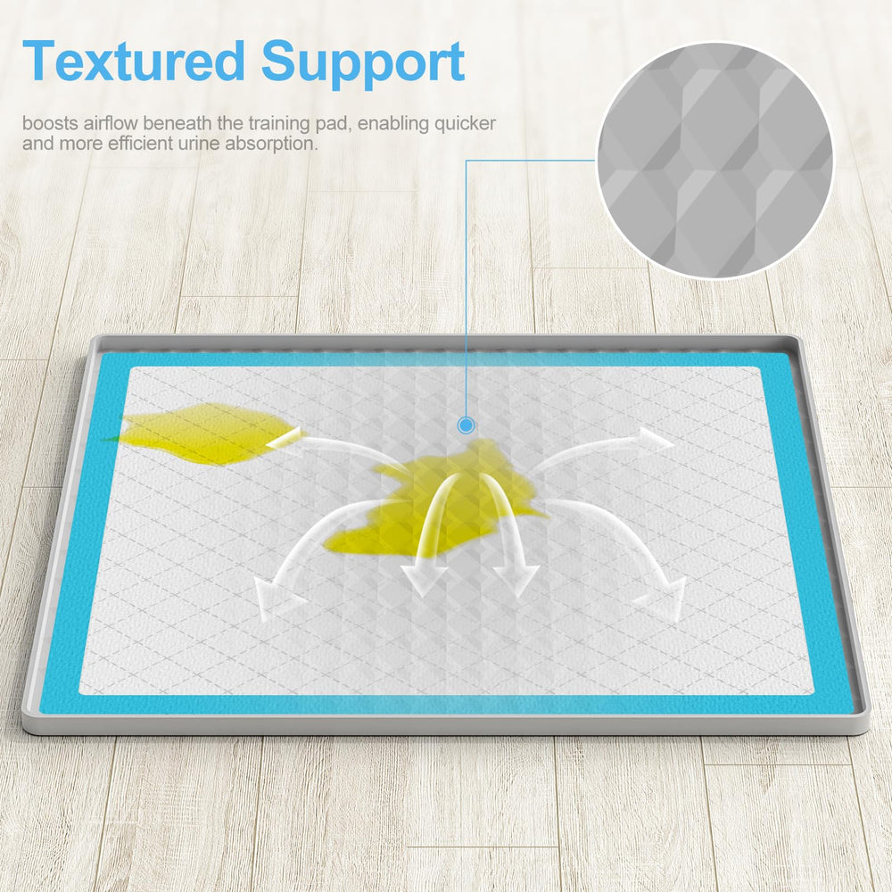 Filmicy square potty tray offers multi-use protection for training pads.
