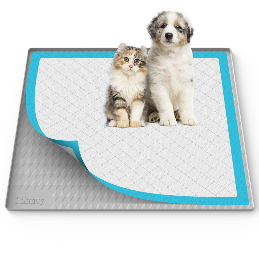 Filmicy pee pad holder 34x28 with flat lip prevents spills during puppy training