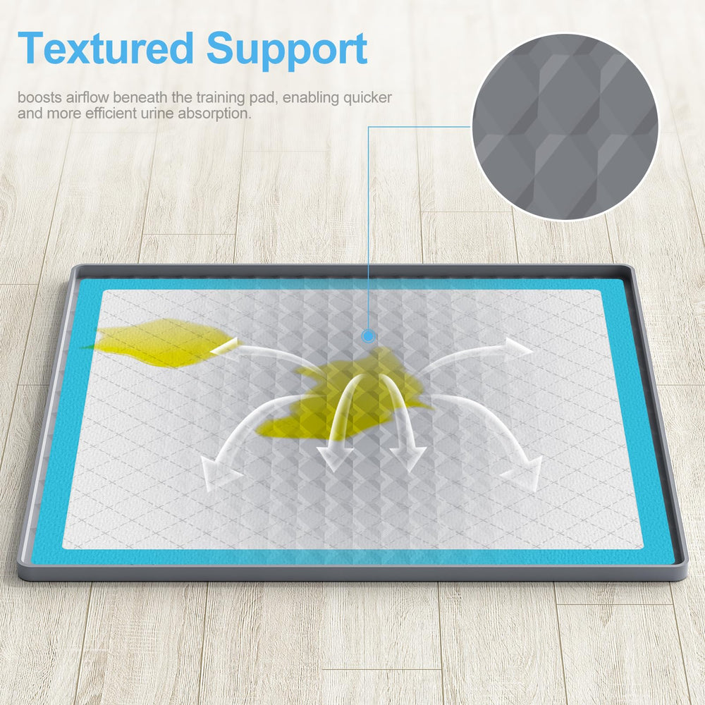 Filmicy Pee Pad Holder multi-use mat doubles as feeding mat or counter protector.