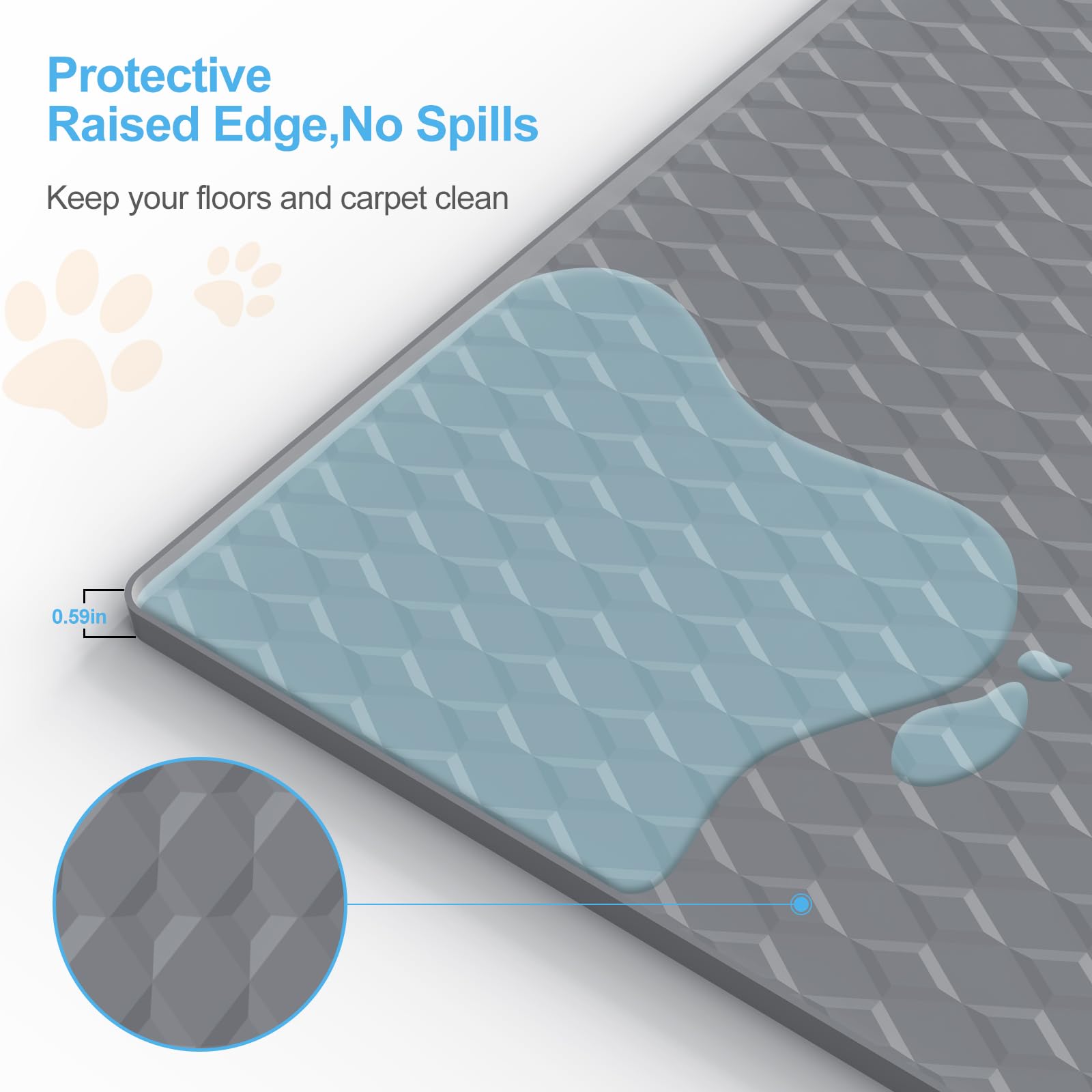 Filmicy Pee Pad Holder raised-edges prevent leaks and protect floors