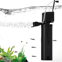 Finaqua internal filter 4-in-1 design enables compact, all-in-one setup.