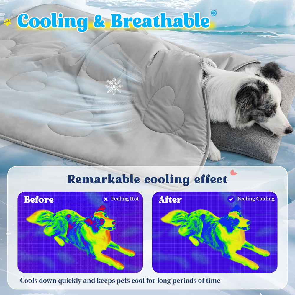 FineMay lightweight dog cooling mat for travel and car trips.