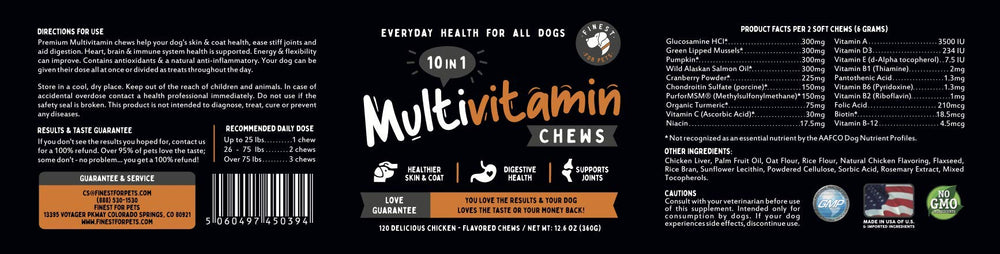 Finest For Pets chicken flavor chew close-up showing texture