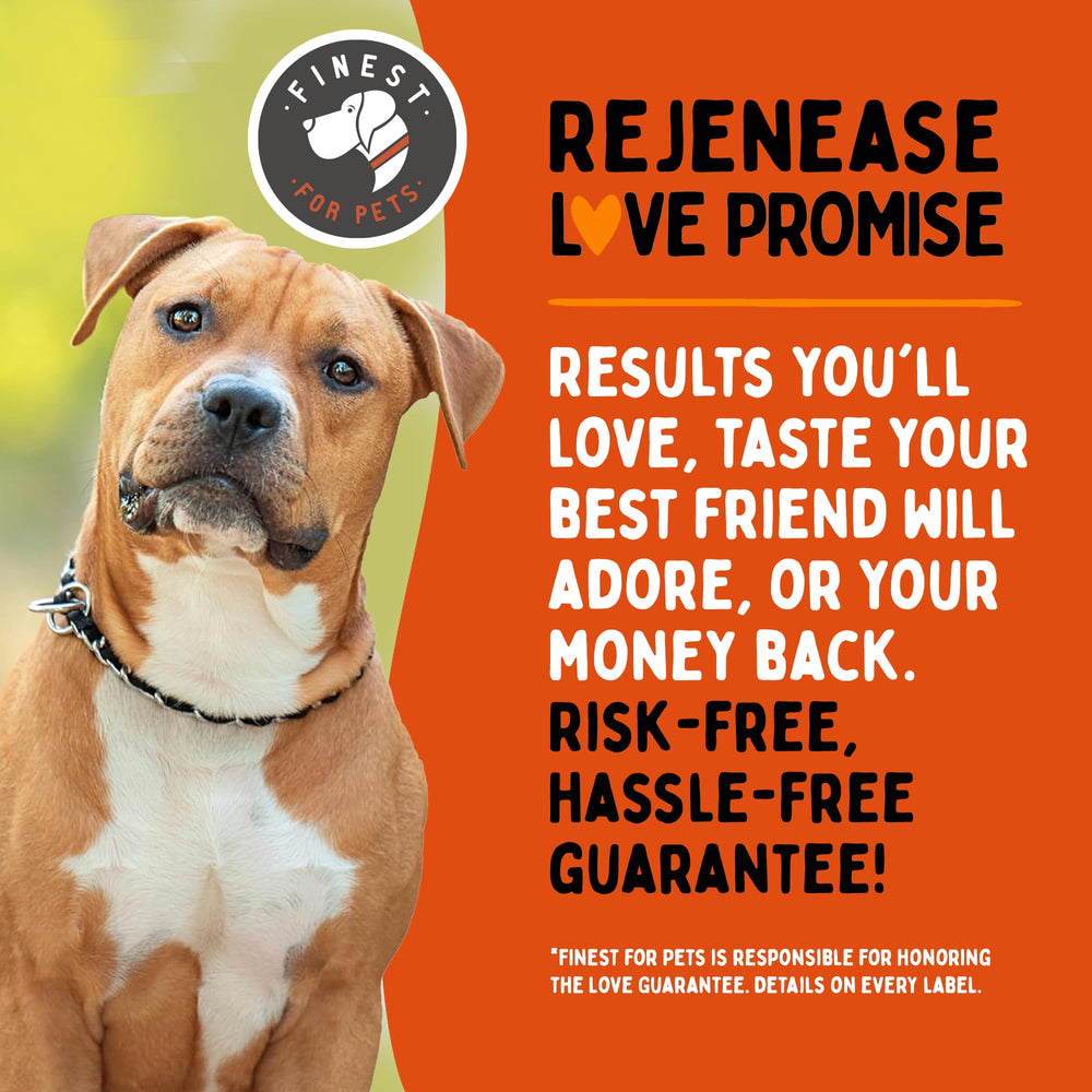 Finest For Pets bottle close-up confirms quality and labeling