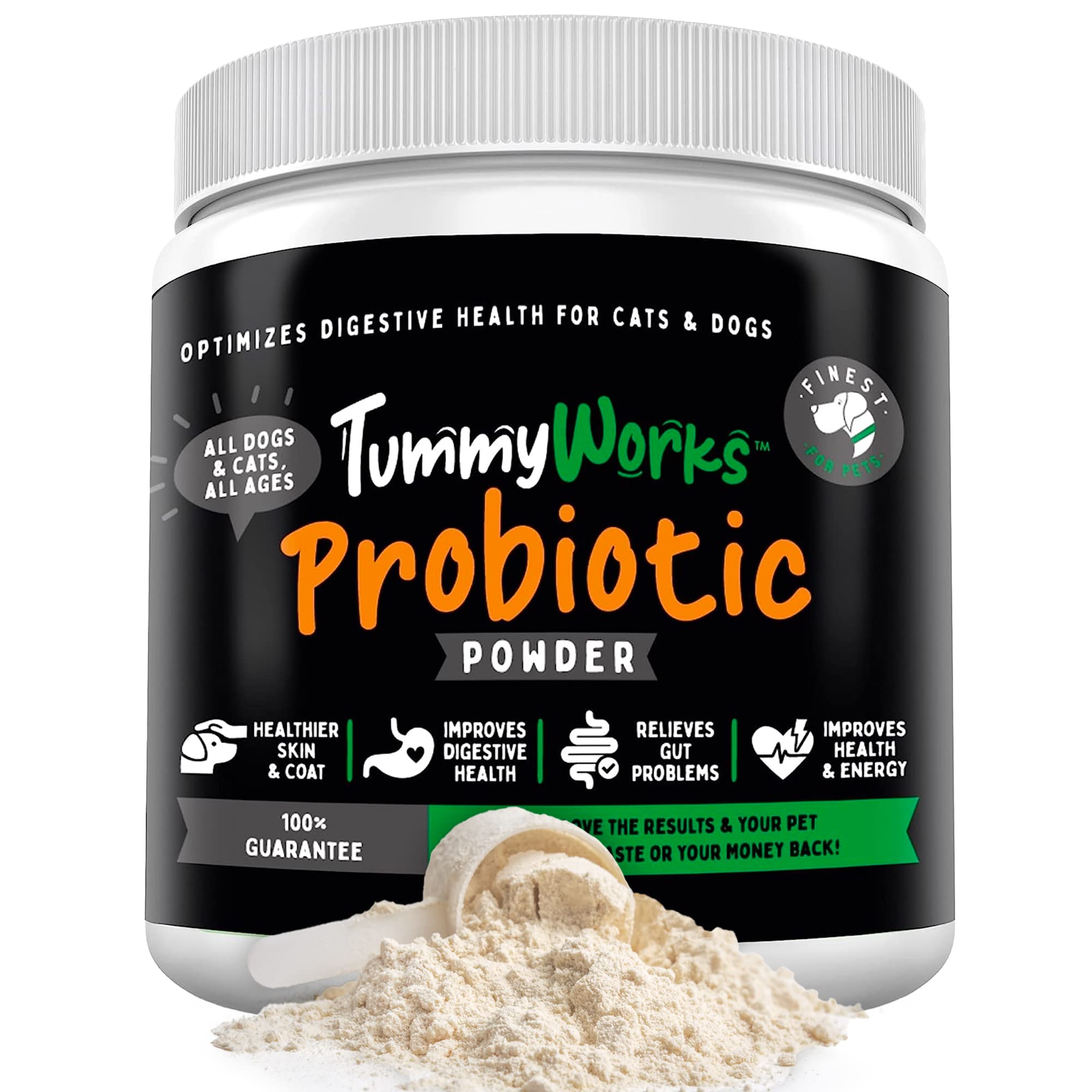 Finest For Pets TummyWorks bottle pour for effortless daily gut support.
