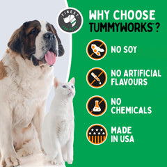 Finest For Pets TummyWorks probiotic strains and enzymes for comprehensive gut support.