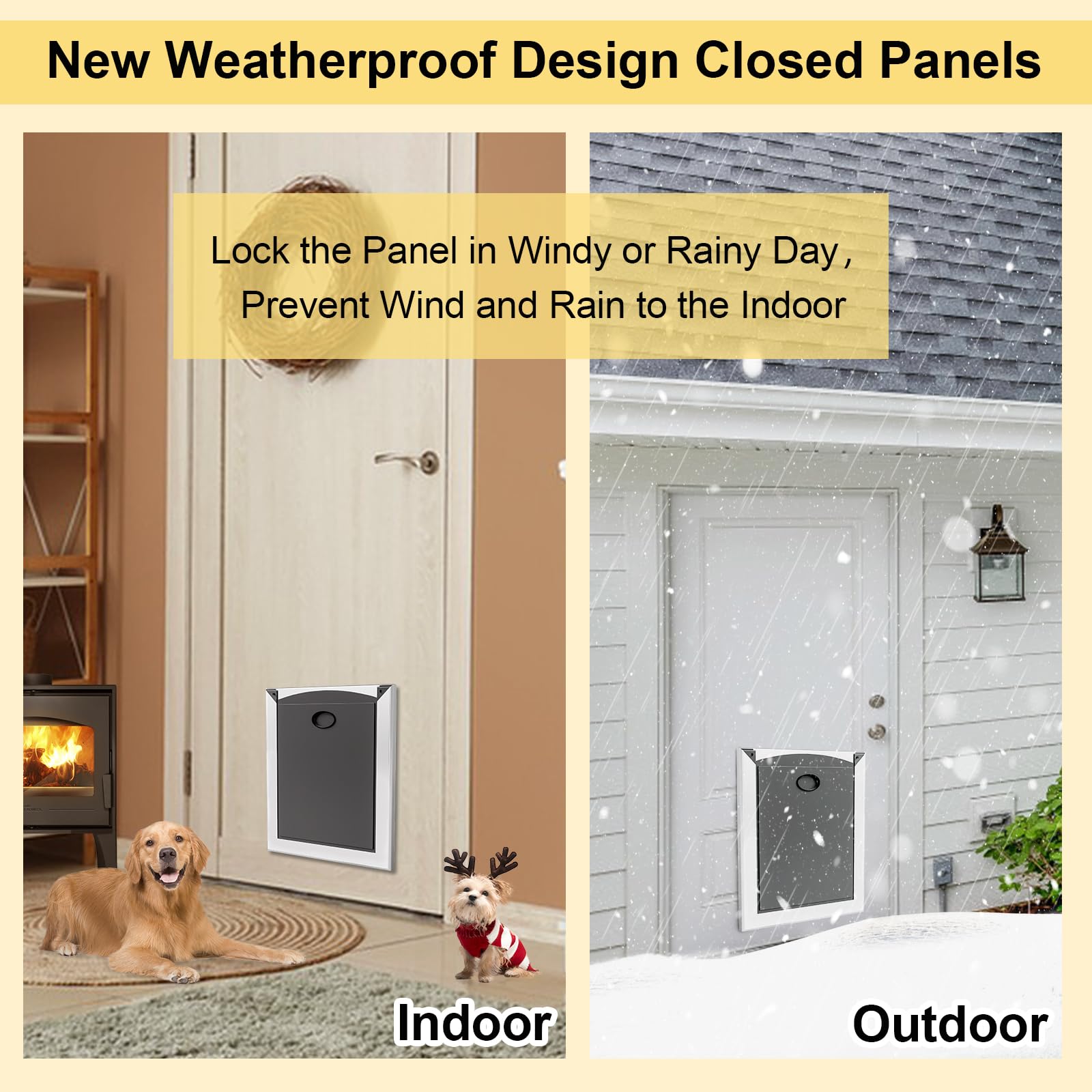 FingerPing weatherproof seal reduces drafts and weather intrusion.