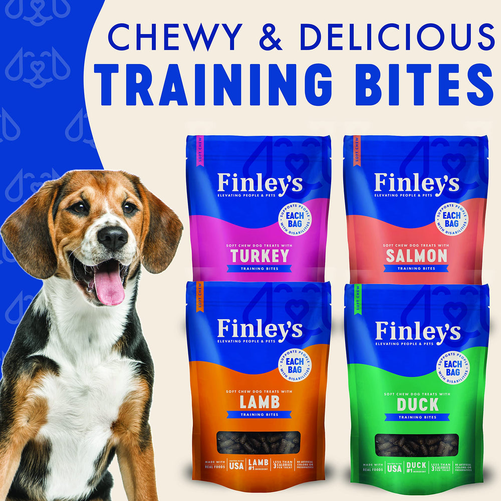 Finley's Training Bites ingredients closeup, all-natural, wheat-free recipe