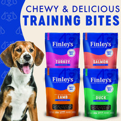 Finley's Training Bites ingredients closeup, all-natural, wheat-free recipe