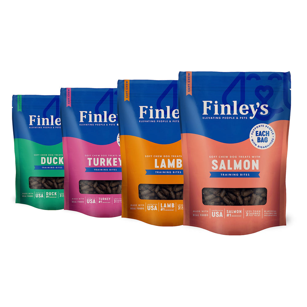 Finley's Training Bites variety pack bag front, ideal training rewards