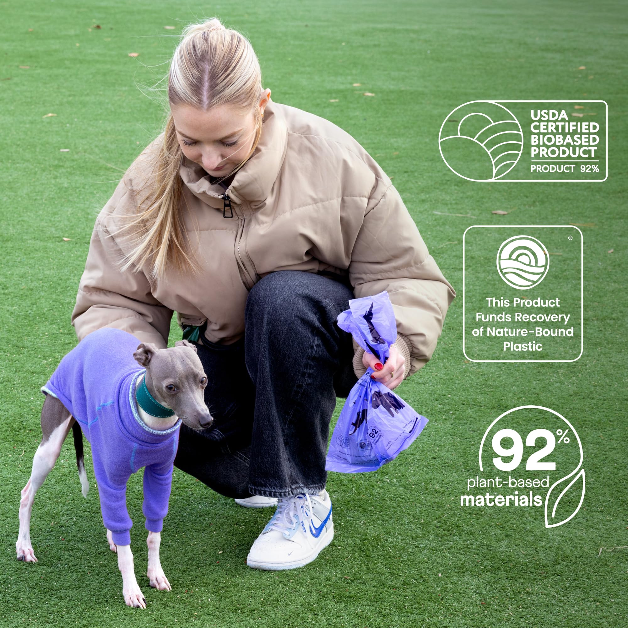 Finn no-stink design features odor-block barrier for cleaner, odor-free walks.
