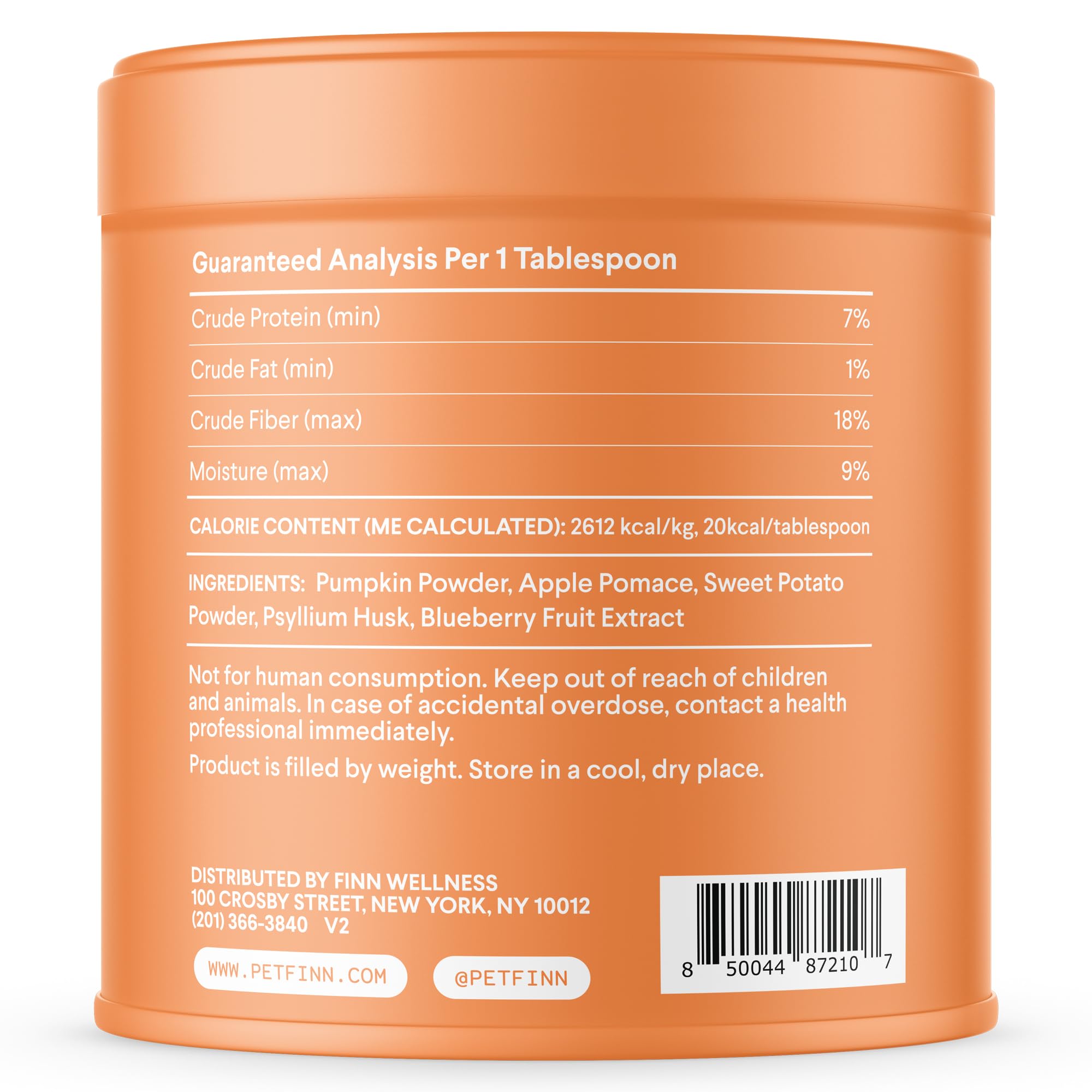 Finn Pumpkin Plus soft texture atop meals supports gentle digestion.