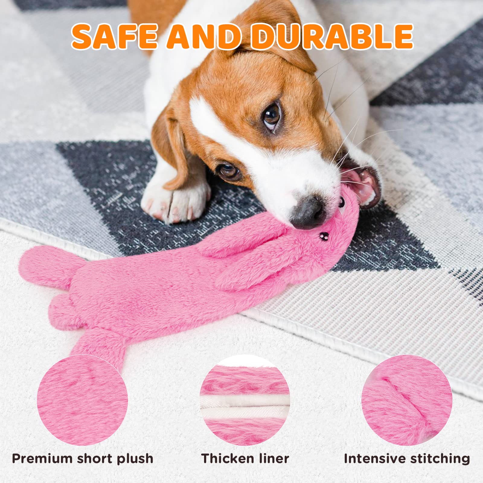 Fireor dog squeak toy owl – velcro tail pocket adds interactive training and durability