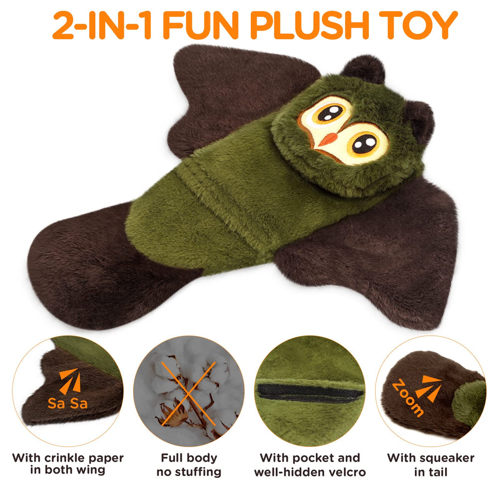 Fireor dog squeak toy raccoon – durable plush for boredom relief during fetch