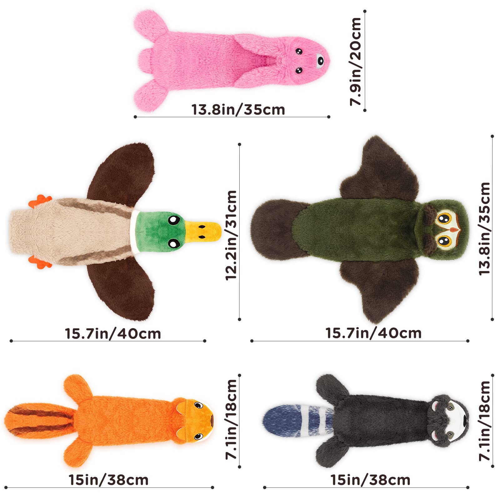 Fireor five-pack playtime – versatile squeaky toys set for dogs of all sizes