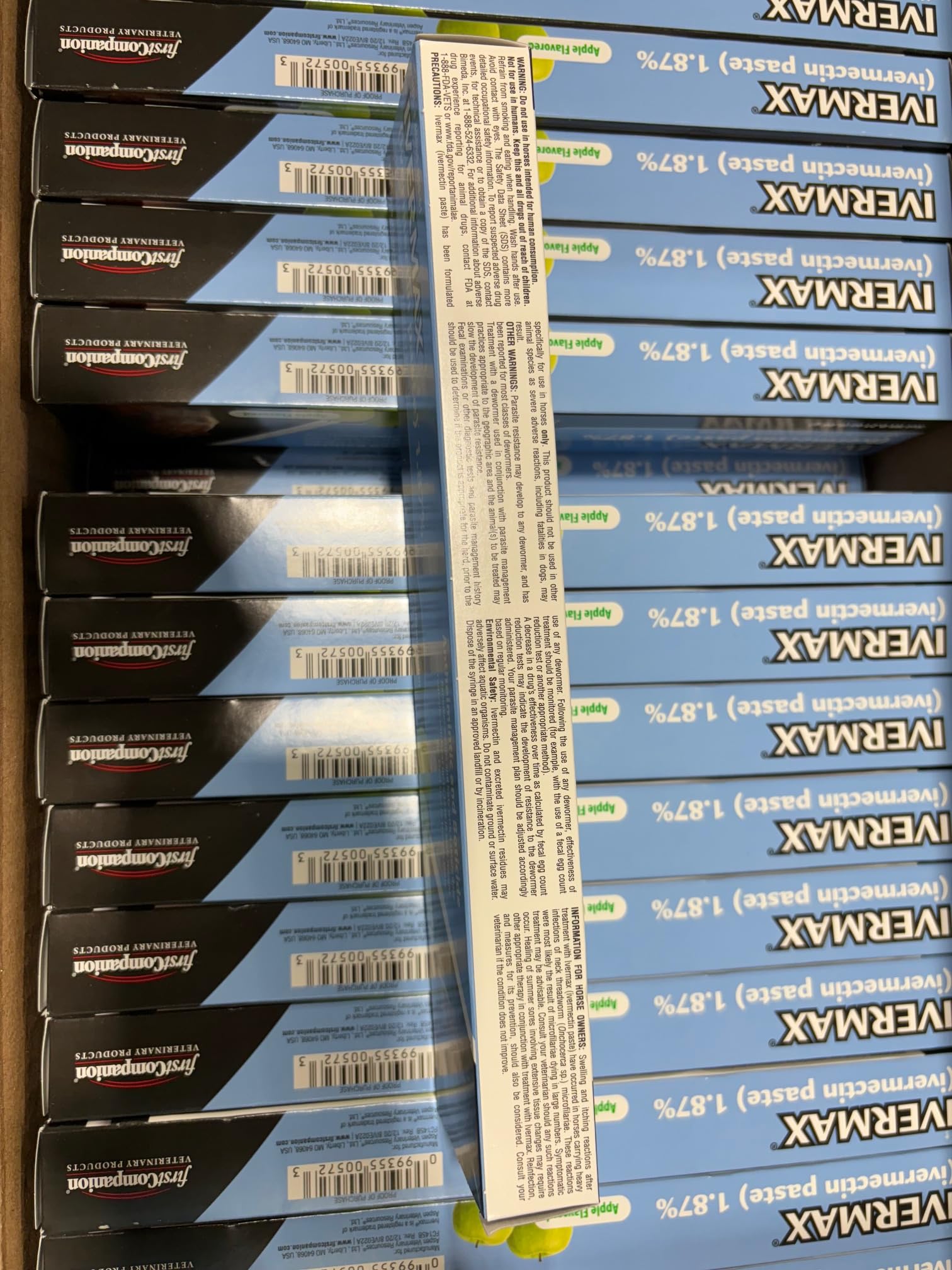 First Companion Ivermax side-label closeup communicates safety and dosage details