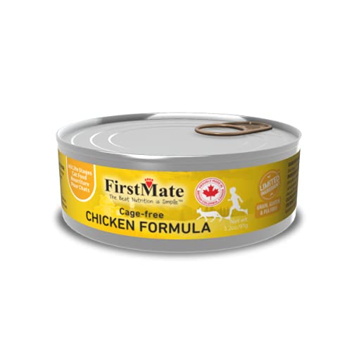 FirstMate Lid Chicken Cat Food can for convenient, single-serve meals that fit busy feeding routines.