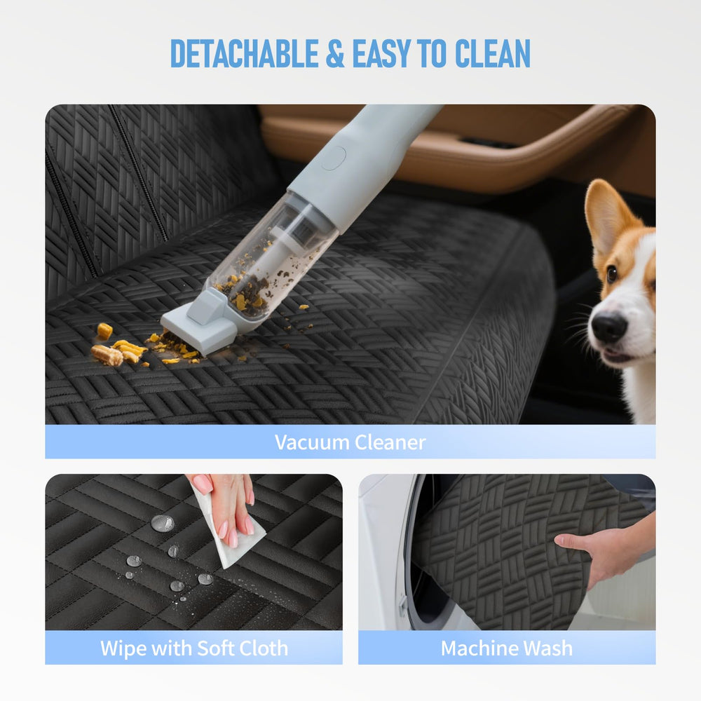FIRSTWELL dog car seat cover easy clean with damp cloth or machine wash.