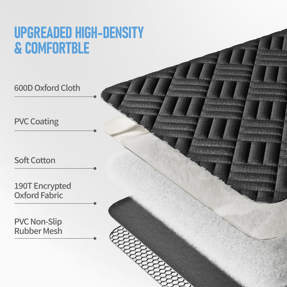 FIRSTWELL dog car seat cover non-slip backing prevents shifting for a steadier ride.