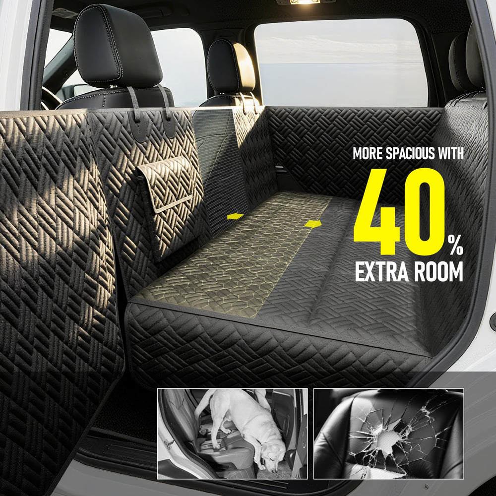 FIRSTWELL hard bottom dog seat cover provides durable support for energetic dogs