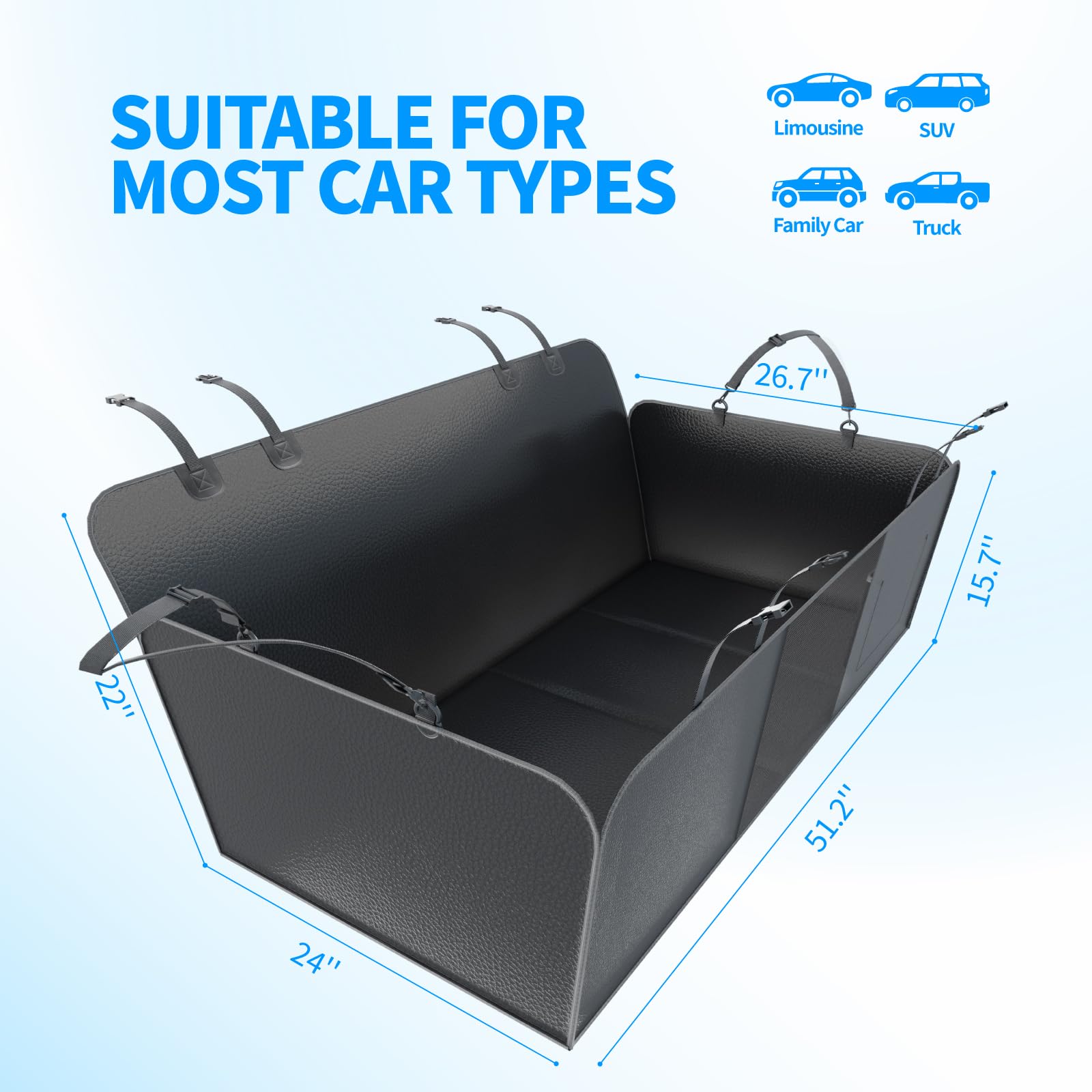 FIRSTWELL storage pockets keep treats and toys within easy reach.