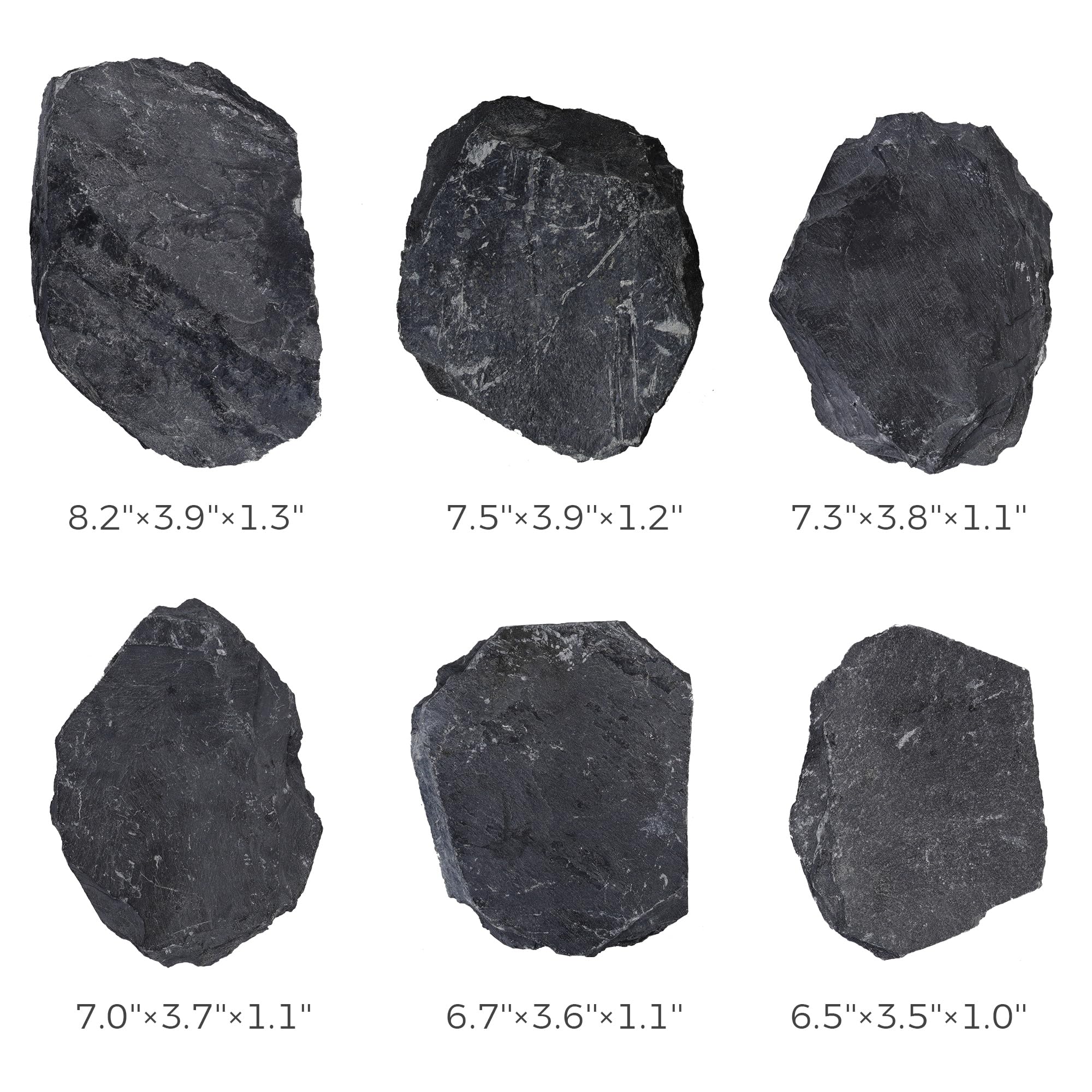 FISCAPE natural slate rocks in varied 6-8 inch sizes for micro-landscapes.
