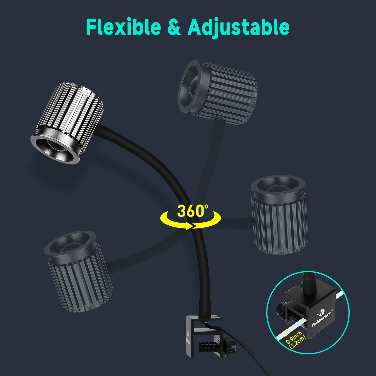 fishkeeper aluminum housing aids heat dissipation for long-lasting reef lighting.