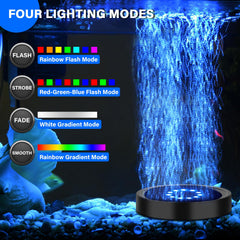 Fishkeeper bubble light mode red-green-blue displays vivid color cycles for focal tank points.