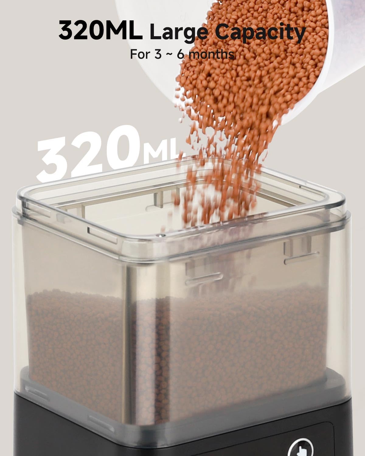 fishkeeper automatic feeder drawer moisture-proof design prevents caking and clogs