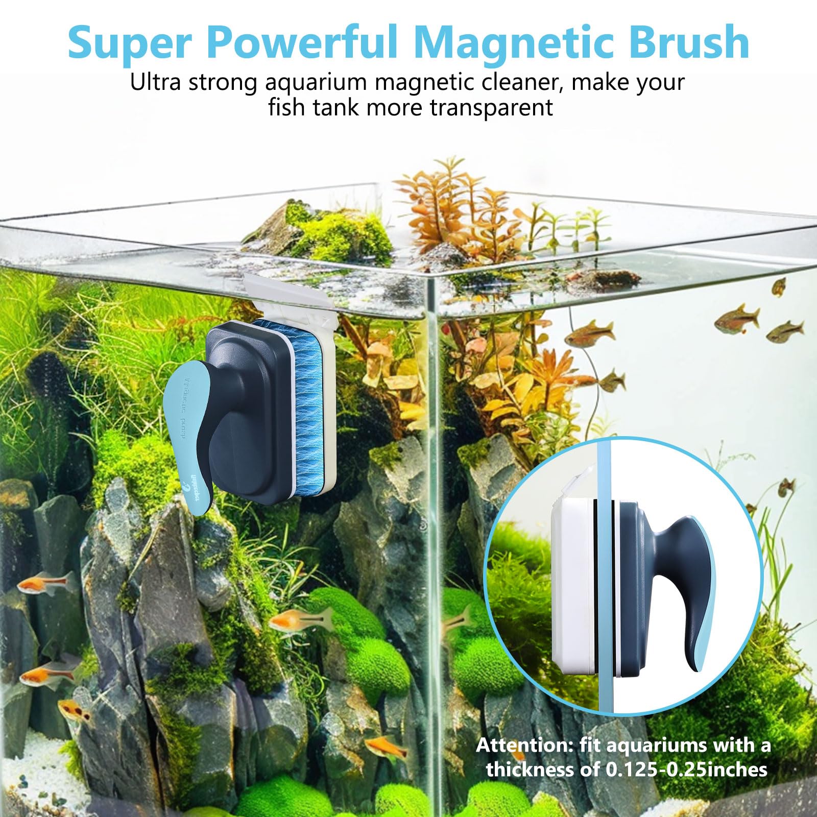 fishkeeper limpieza doble cara cubre interior y exterior para un acuario limpio