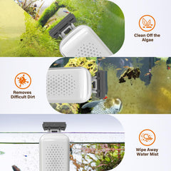 fishkeeper magnetic aquarium cleaner scraper edge helps remove moss and mineral scale.