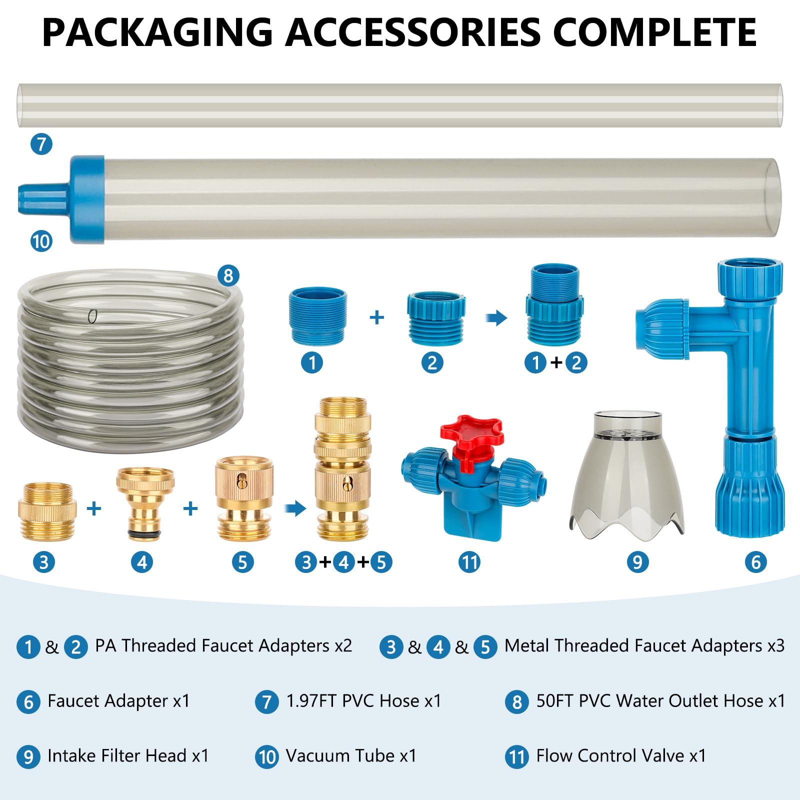 Fishkeeper quick-pump assembly speeds siphon setup and use.