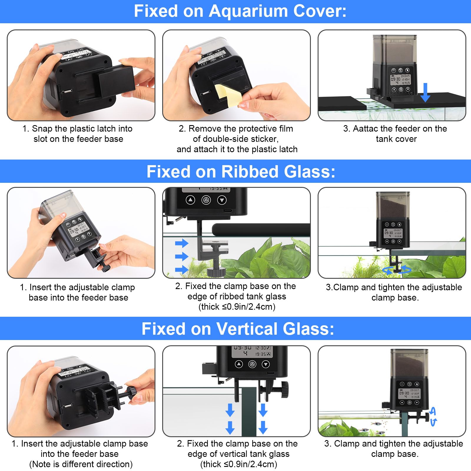Fishkeeper moisture proof design helps prevent clogs in humid aquarium setups.