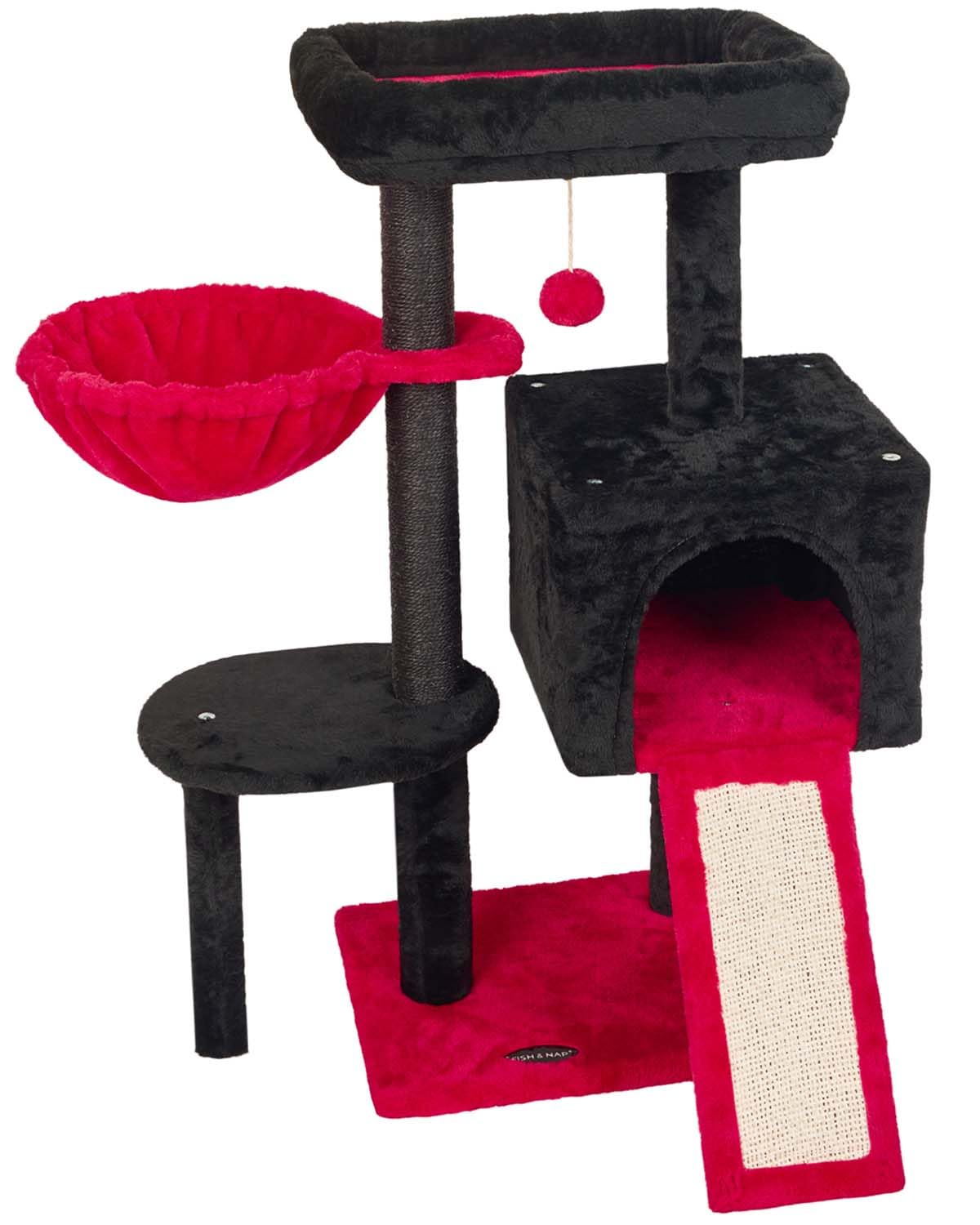 FISH&NAP cat tree base board offers stable support for indoor kittens.