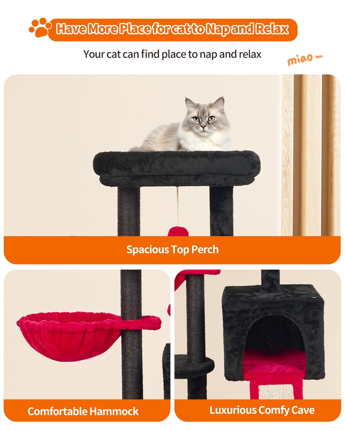 FISH&NAP cat condo enhances privacy and a quiet retreat.