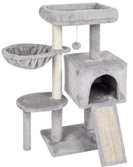 FISH&NAP cute cat tree front view offers a cozy indoor perch