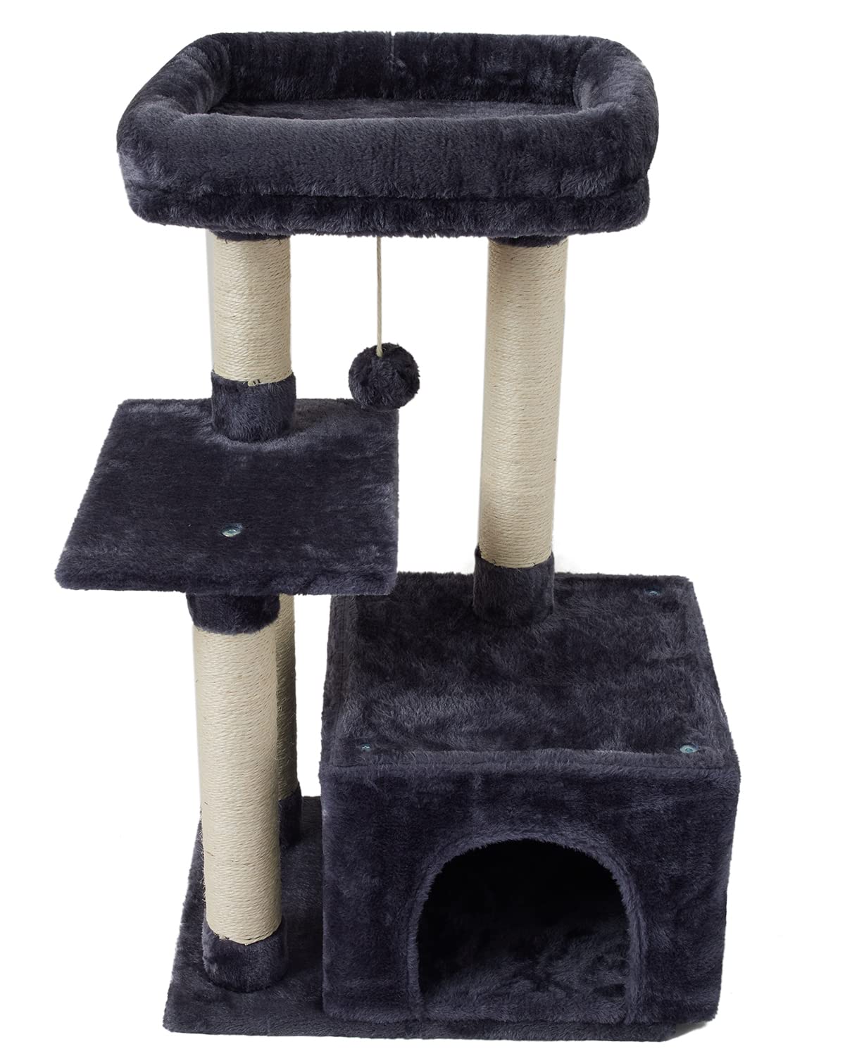 FISH&NAP cute cat tree top platform view for elevated play and observation