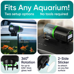 FISHNOSH feeder shown ready for ponds and large tanks.