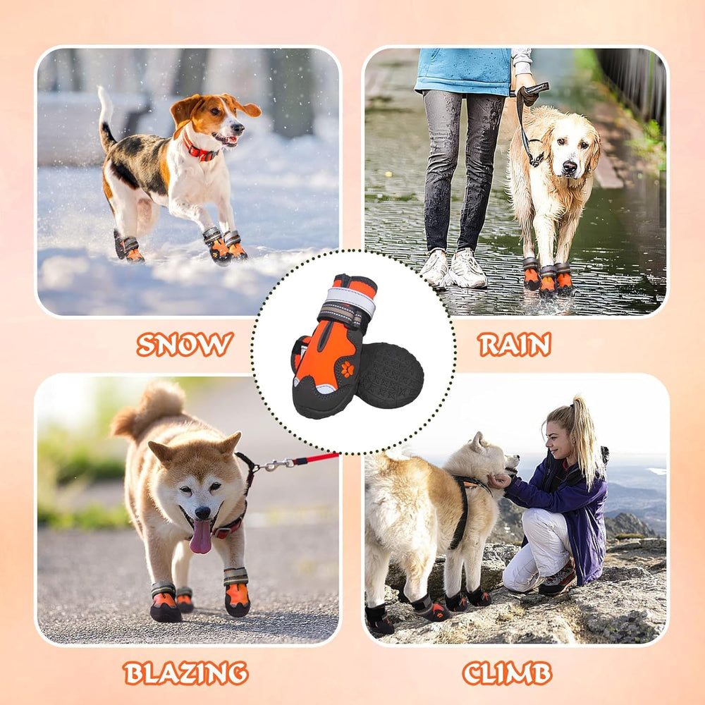 FISHOAKY dog shoes 4-pack protects indoor hardwood floors.
