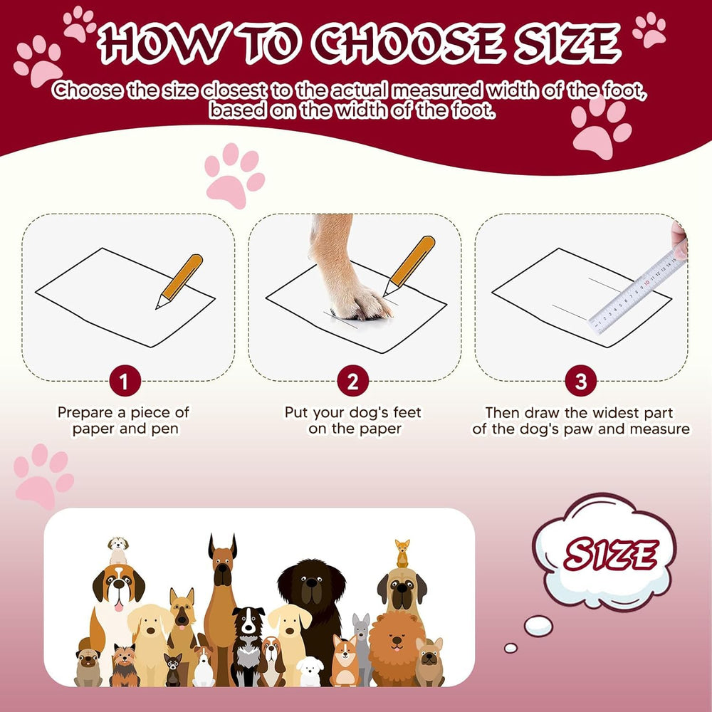FISHOAKY dog shoes large red bootie in wet snow keeps paws dry
