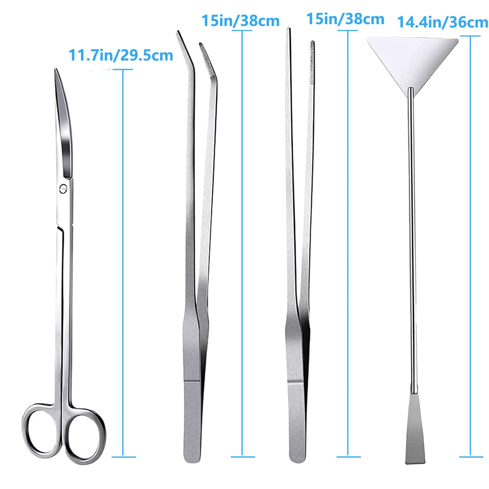 FISTOY 15in curved tweezer ideal for delicate plant work and tricky layouts.