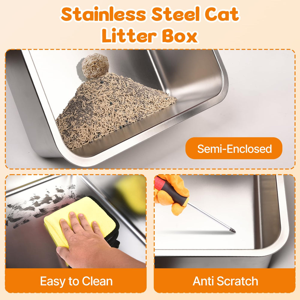 Fitrobust litter box ample space for cats up to 25 lbs and comfort