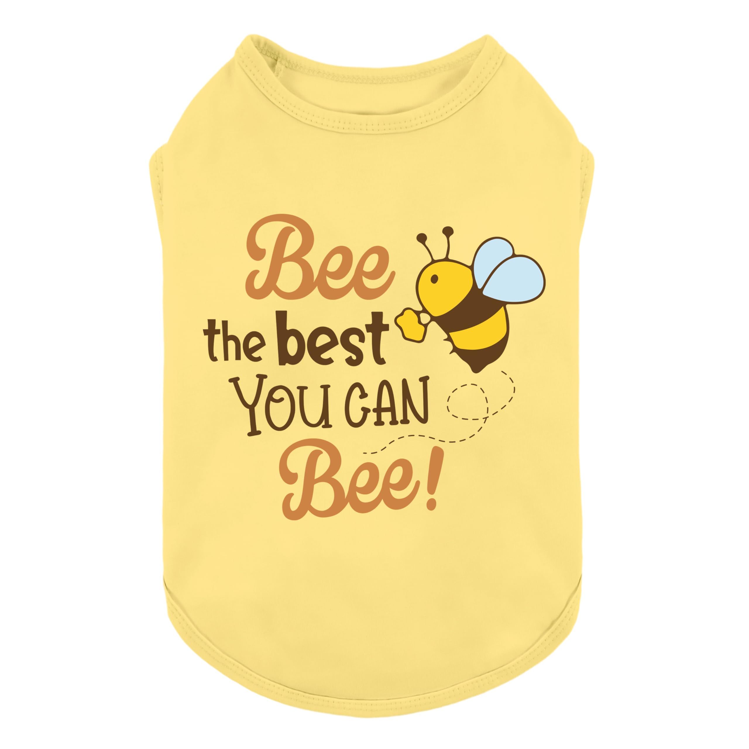 Camiseta Fitwarm para perro con diseño de abeja en amarillo, ideal para paseos veraniegos