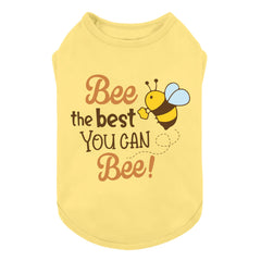 Camiseta Fitwarm para perro con diseño de abeja en amarillo, ideal para paseos veraniegos
