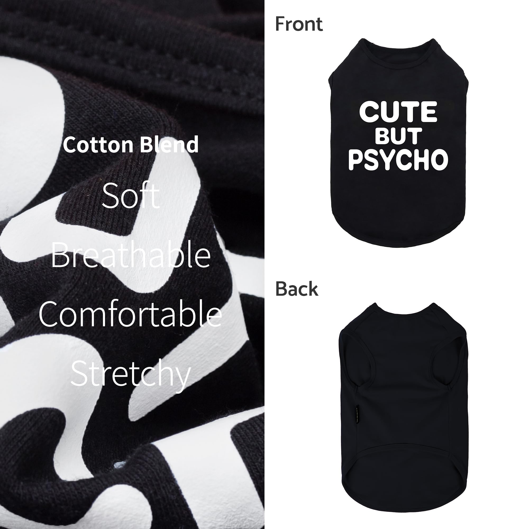 Fitwarm camiseta para perro linda pero loca, elasticidad para libertad de movimiento.